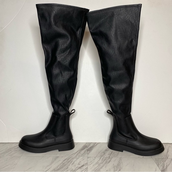 Jeffrey Campbell Black Over The Knee Boot 8 - Picture 7 of 15